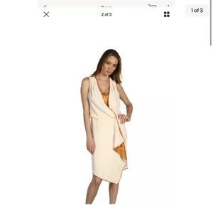 Rachel Roy Cascade Crepe Dress -Iced Peach SZ 2  NWT $468